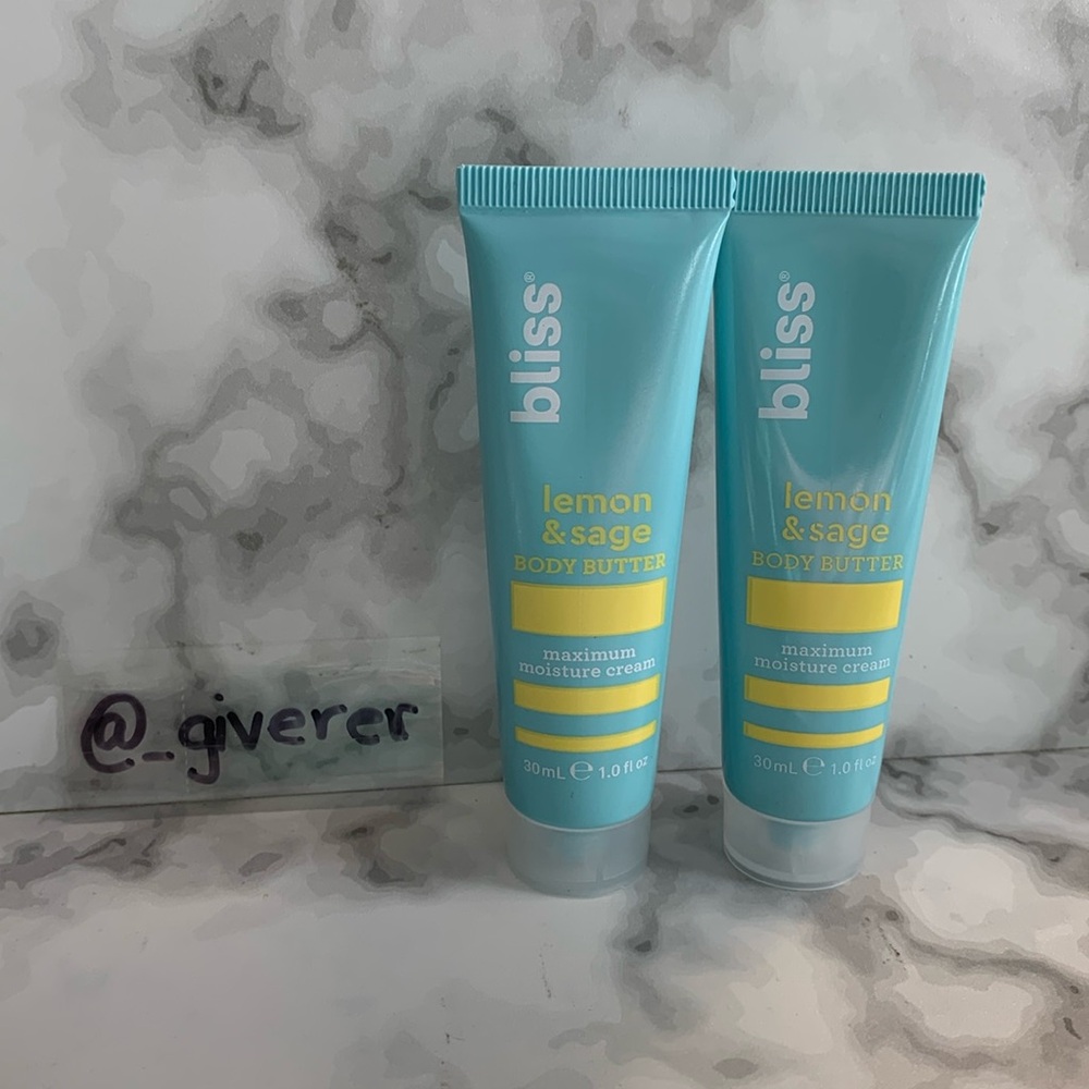 Sealed 2x Bliss Lemon & Sage Body Butter Maximum Moisture Cream